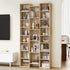 Bookshelf Display Shelf CD DVD Storage Media Rack Natural