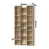 Bookshelf Display Shelf CD DVD Storage Media Rack Natural