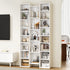 Bookshelf Display Shelf CD DVD Storage Media Rack White