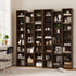 Oikiture Display Shelf 21 Cube Bookshelf DVD CD Storage Rack Bookcase Walnut