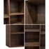 Oikiture Display Shelf 21 Cube Bookshelf DVD CD Storage Rack Bookcase Walnut