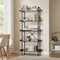 5 Tier Display Shelf Bookcase Storage Rack 80cm Rustic