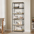 Oikiture Display Shelf 5 Tier Storage Shelves Black&Natural