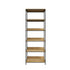 Oikiture Display Shelf 5 Tier Storage Shelves Black&Natural