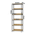 Oikiture Display Shelf 5 Tier Storage Shelves Black&Natural