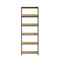 Oikiture Display Shelf 5 Tier Storage Shelves Black&Natural