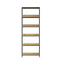 Oikiture Display Shelf 5 Tier Storage Shelves Black&Natural