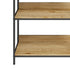Oikiture Display Shelf 5 Tier Storage Shelves Black&Natural