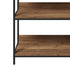 Oikiture Display Shelf 5 Tier Storage Shelves Black&Walnut