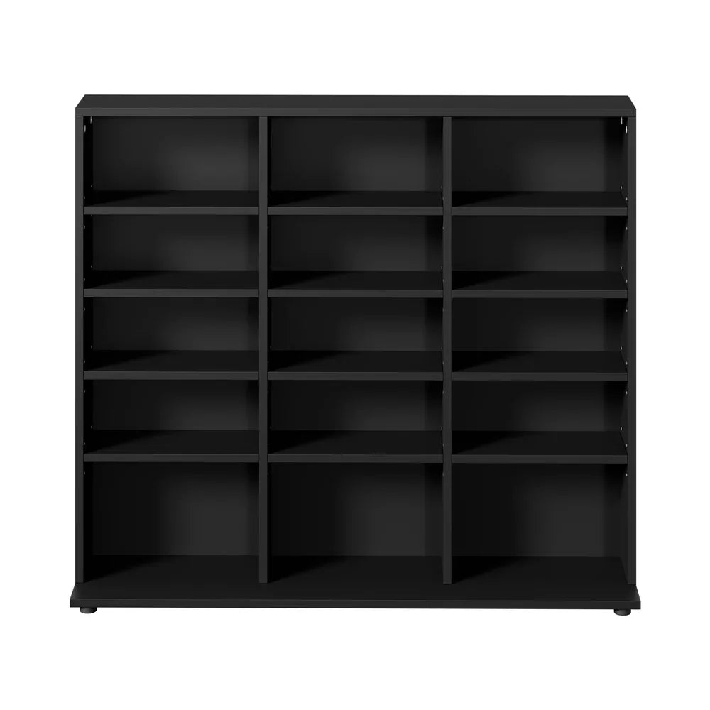 Bookshelf Display Shelf Bookcase CD Media Storage Rack Black