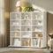 Bookshelf Display Shelf Bookcase CD Media Storage Rack White