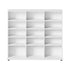 Bookshelf Display Shelf Bookcase CD Media Storage Rack White