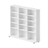 Bookshelf Display Shelf Bookcase CD Media Storage Rack White