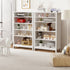 Oikiture Bookshelf Bookcase Display Shelf 5-Tier Storage Cabinet White