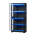 Oikiture 4 Tier Glass Display Cabinet LED Light Bookcase Stand Black