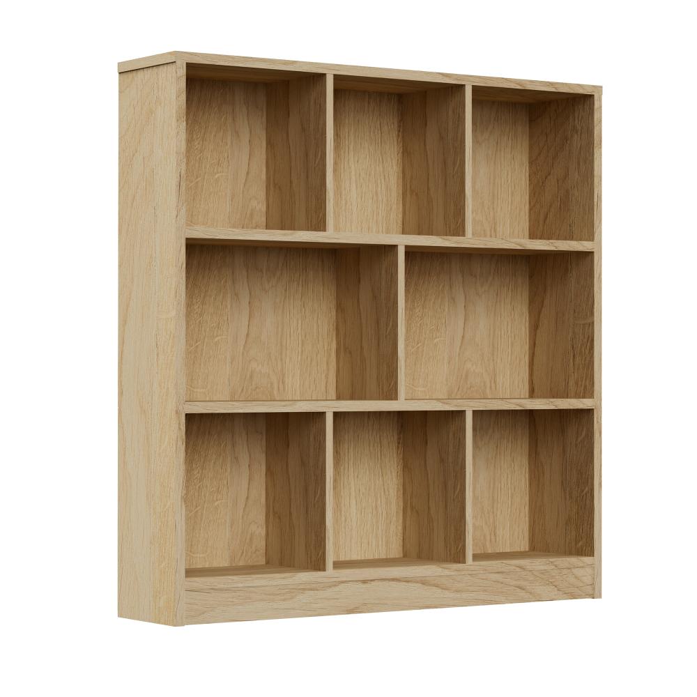 Bookshelf Display Shelves Unit Storage Organizer Natural