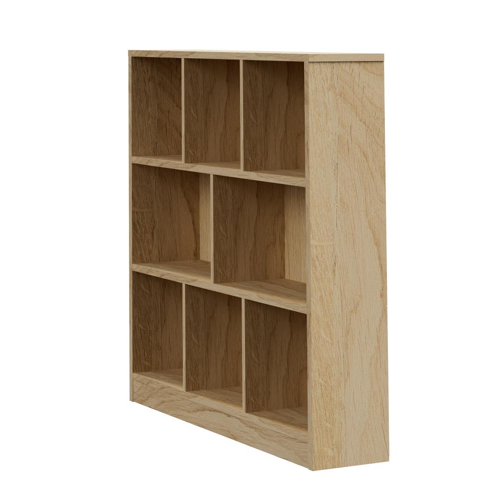 Bookshelf Display Shelves Unit Storage Organizer Natural