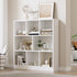 Bookshelf Display Shelves Unit Storage Organizer White