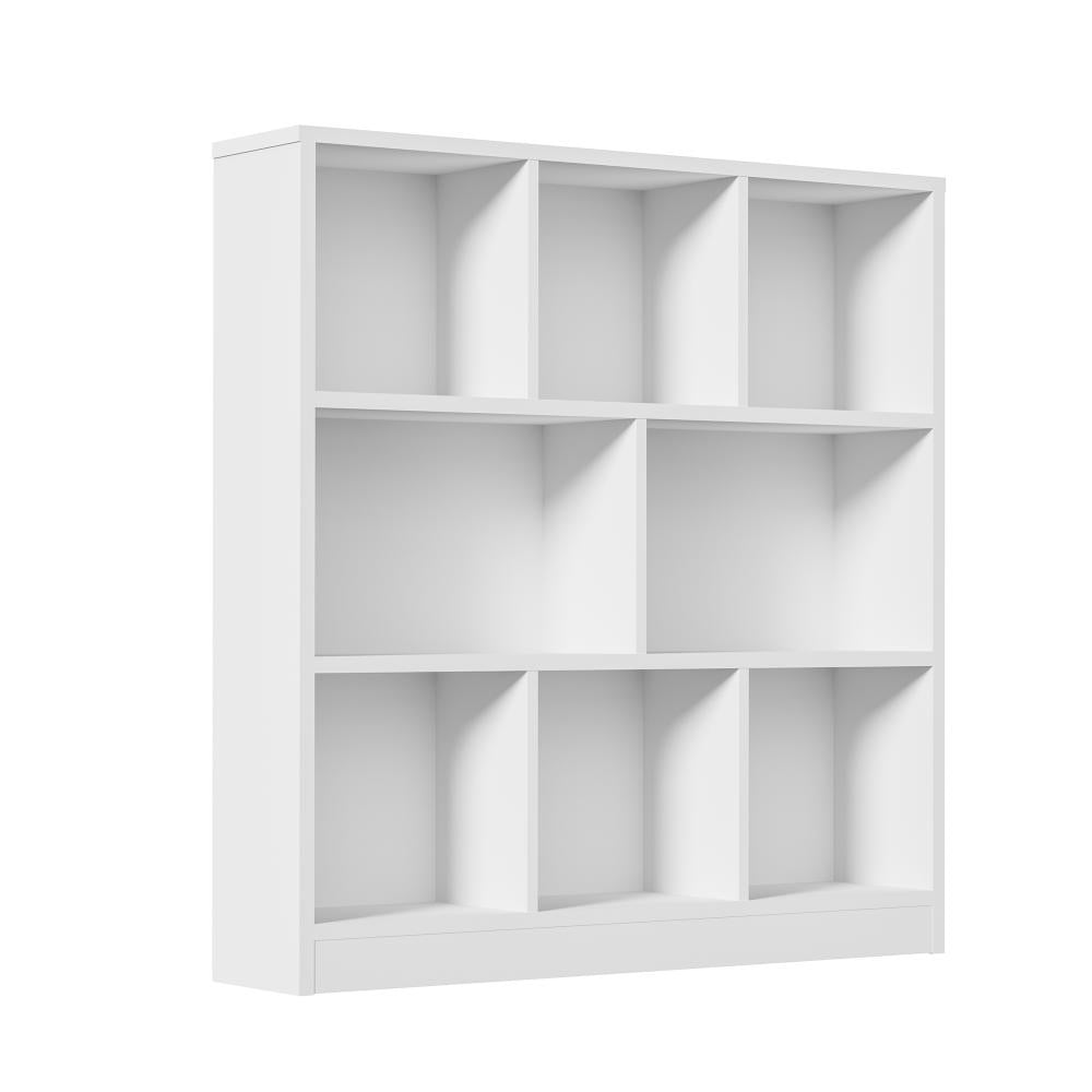 Bookshelf Display Shelves Unit Storage Organizer White