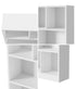 Bookshelf Display Shelves Unit Storage Organizer White