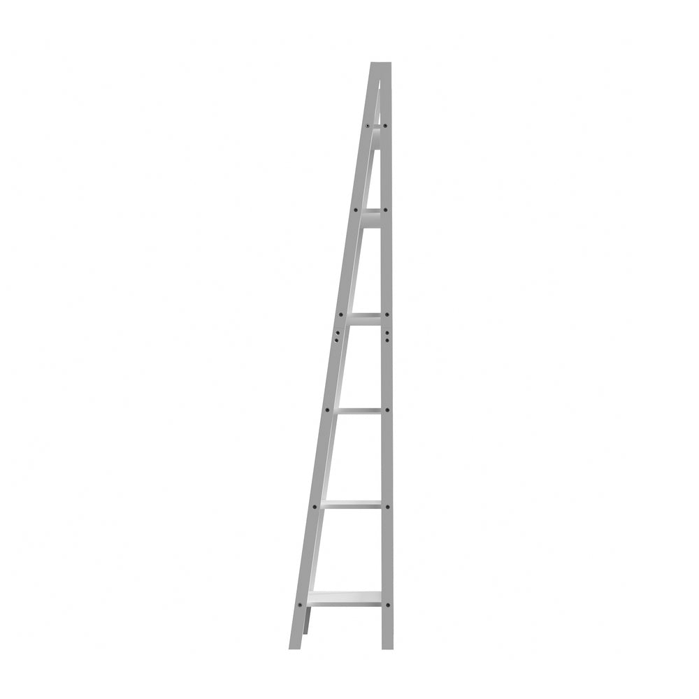 Corner Ladder Shelf 6-Tier Display Rack White