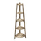 Corner Ladder Shelf 5 Tier Display Stand Bookshelf Natural