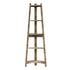 Corner Ladder Shelf 5 Tier Display Stand Bookshelf Natural