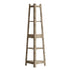 Corner Ladder Shelf 5 Tier Display Stand Bookshelf Natural