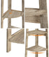 Corner Ladder Shelf 5 Tier Display Stand Bookshelf Natural