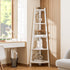 Corner Ladder Shelf 5-Tier Display Shelf White
