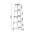 Corner Ladder Shelf 5-Tier Display Shelf White