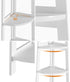 Corner Ladder Shelf 5-Tier Display Shelf White