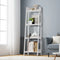Oikiture 4 Tier Corner Display Shelf White Ladder Storage Rack Organizer