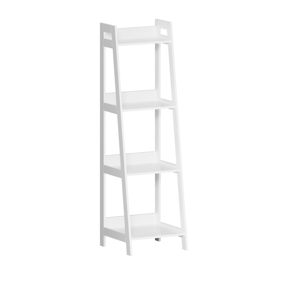 Display Shelf 4 Tier Corner Ladder Shelves White
