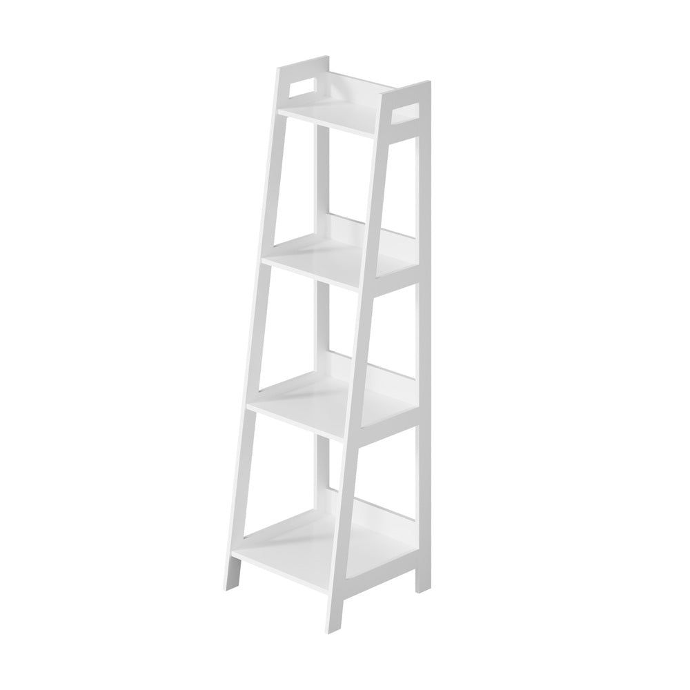 Display Shelf 4 Tier Corner Ladder Shelves White