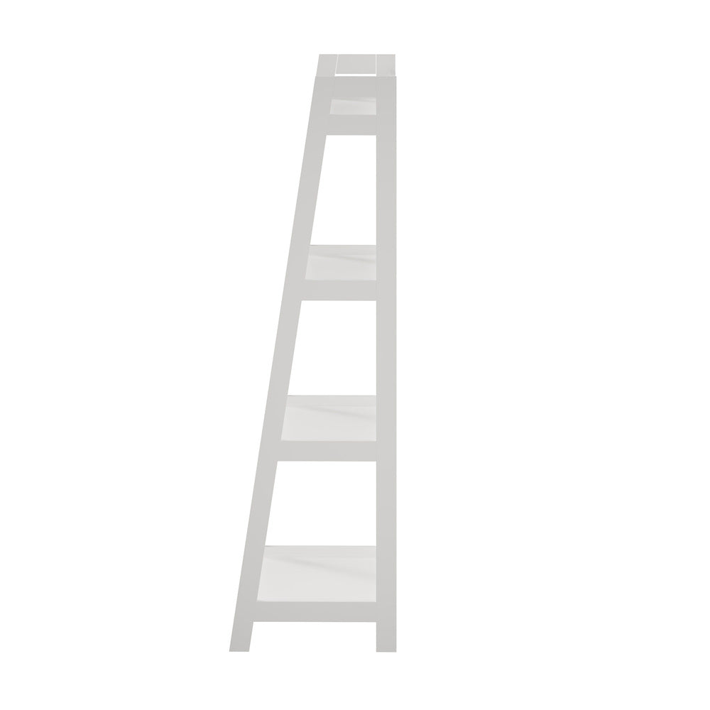 Display Shelf 4 Tier Corner Ladder Shelves White