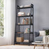 Bookshelf 5 Tier Corner Ladder Display Rack, Black, 10kg Per Tier