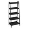 Bookshelf 5 Tier Corner Ladder Display Rack, Black, 10kg Per Tier