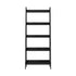 Bookshelf 5 Tier Corner Ladder Display Rack, Black, 10kg Per Tier