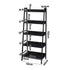 Bookshelf 5 Tier Corner Ladder Display Rack, Black, 10kg Per Tier