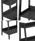 Bookshelf 5 Tier Corner Ladder Display Rack, Black, 10kg Per Tier