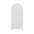 Bookshelf – Arch Top, 3 Shelves + 2‑Door Cabinet, White, 180cm
