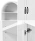Bookshelf – Arch Top, 3 Shelves + 2‑Door Cabinet, White, 180cm