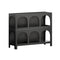 Oikiture Display Shelf Storage Stand Bookshelf Black
