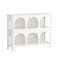 Oikiture Display Shelf Storage Stand Bookshelf White