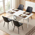 Gateleg Folding Dining Set – 4 Chairs, 150cm Extendable Table, White/Black