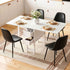 Gateleg Folding Dining Set – 4 Chairs, 150cm Extendable Table, White/Black