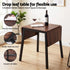 Dining Table and Chairs Set 5pcs with Extendable 60-120cm Drop-Leaf Table Brown