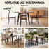 Dining Table and Chairs Set 5pcs with Extendable 60-120cm Drop-Leaf Table Brown