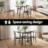 Dining Table and Chairs Set 5pcs with Extendable 60-120cm Drop-Leaf Table Brown